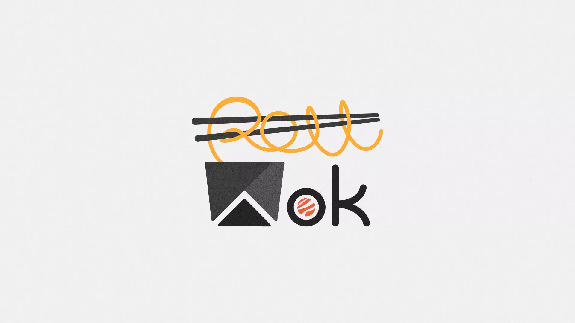 Разработка логотипа суши-бара «Roll Wok Club» в Нальчике
